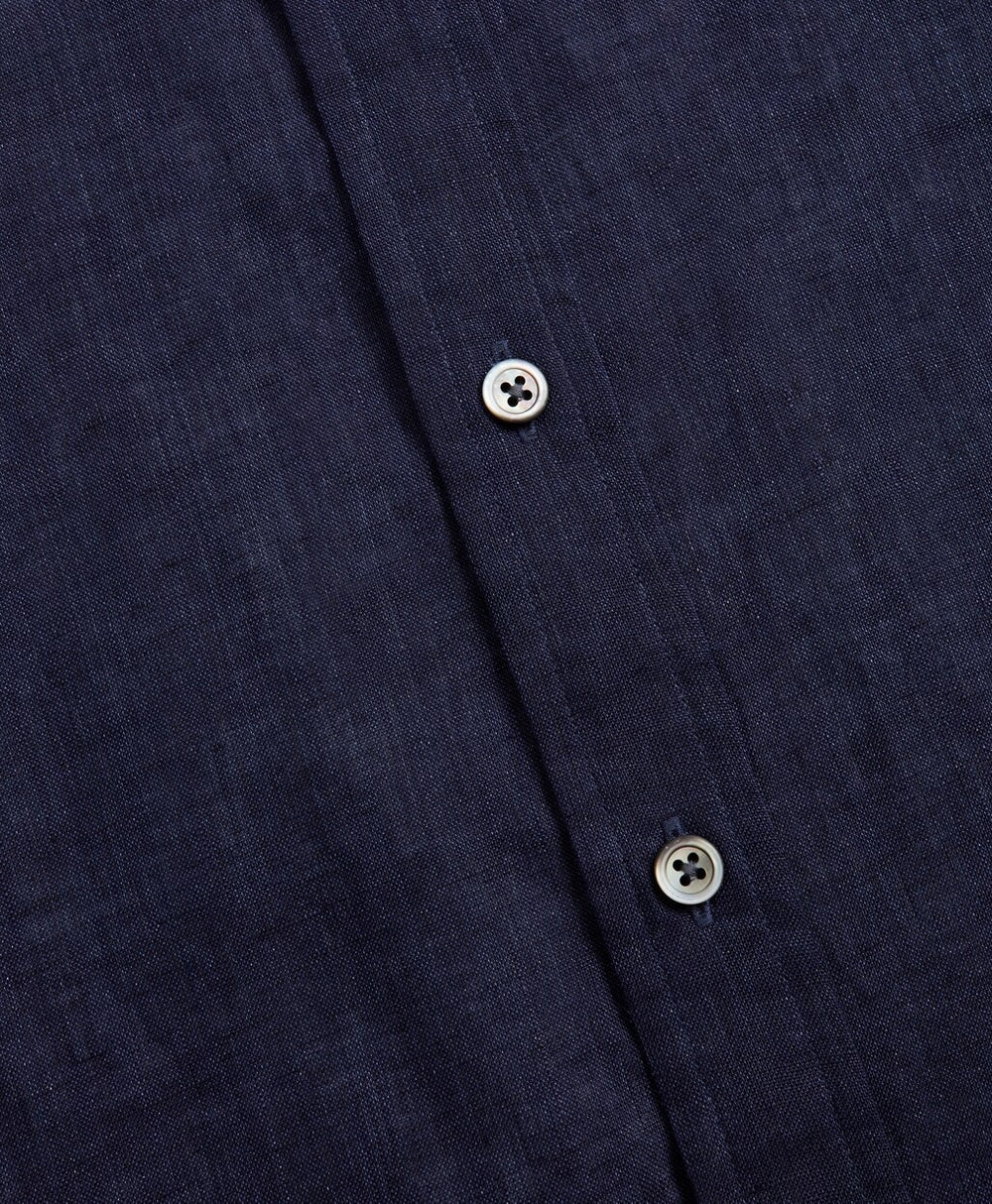 Golden Fleece® Regent Fit Band Collar Linen Sport Shirt