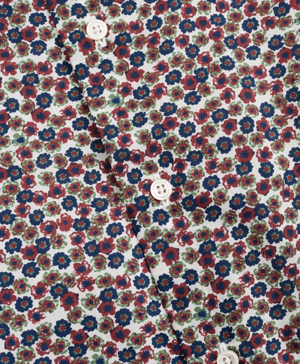 Golden Fleece® Regent Fit Navy Flower-Print Poplin Sport Shirt