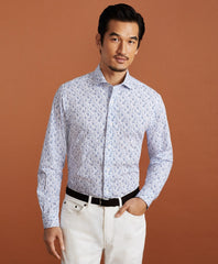 Golden Fleece® Regent Fit Flower-Print Poplin Sport Shirt