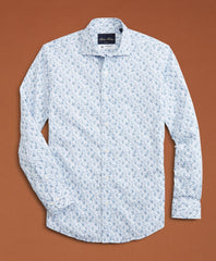 Golden Fleece® Regent Fit Flower-Print Poplin Sport Shirt