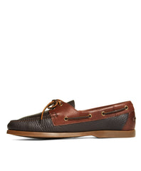 Contrasting Leather Boat Shoes