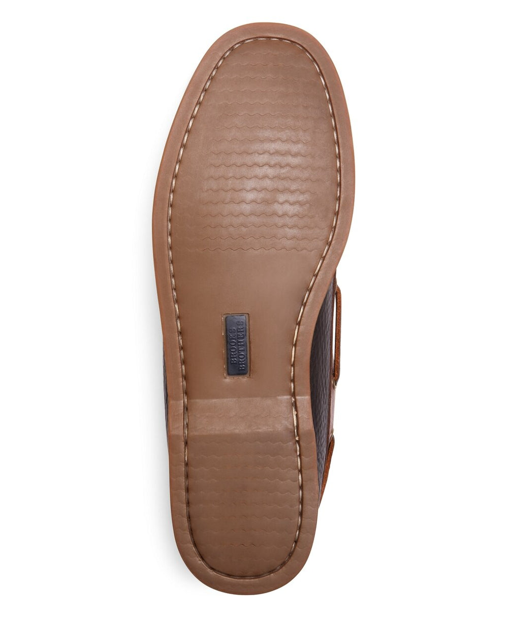 Contrasting Leather Boat Shoes