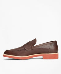 Textured Leather Penny Loafer
