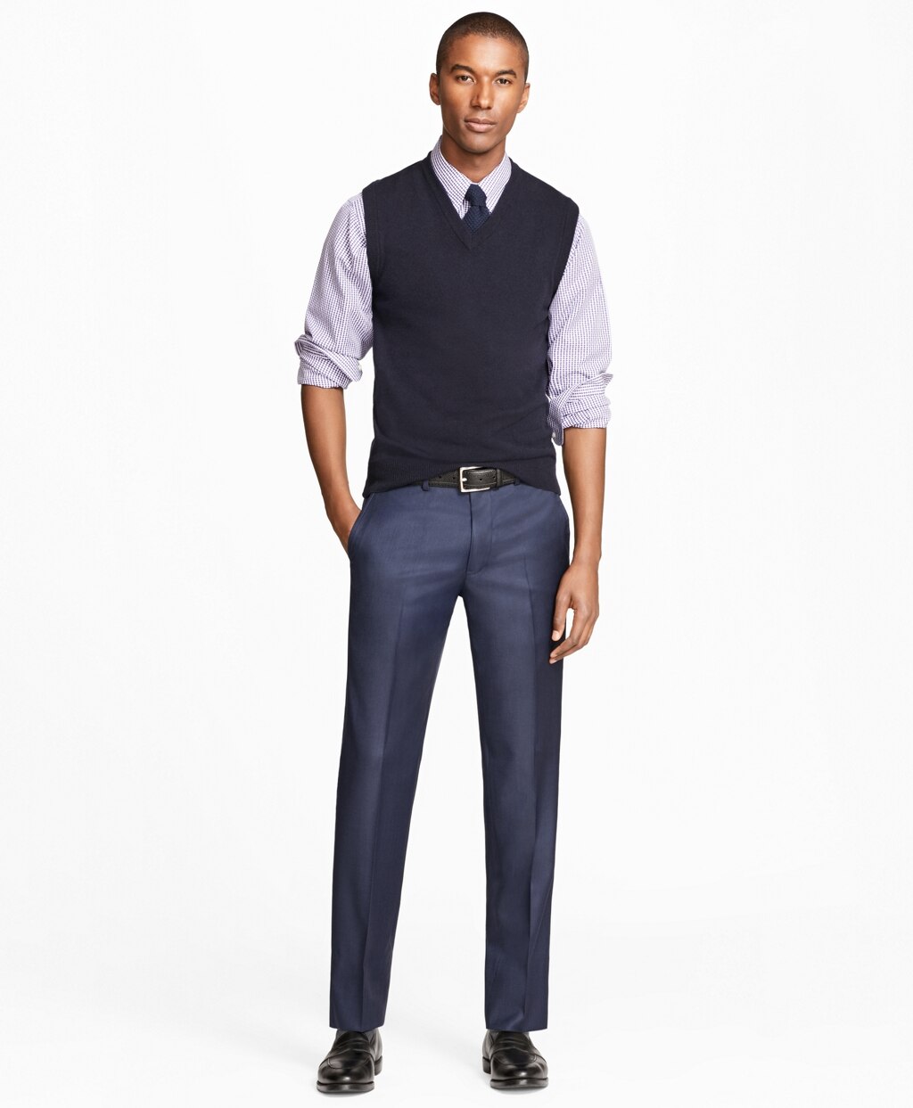 Milano Fit Stretch Wool Trousers