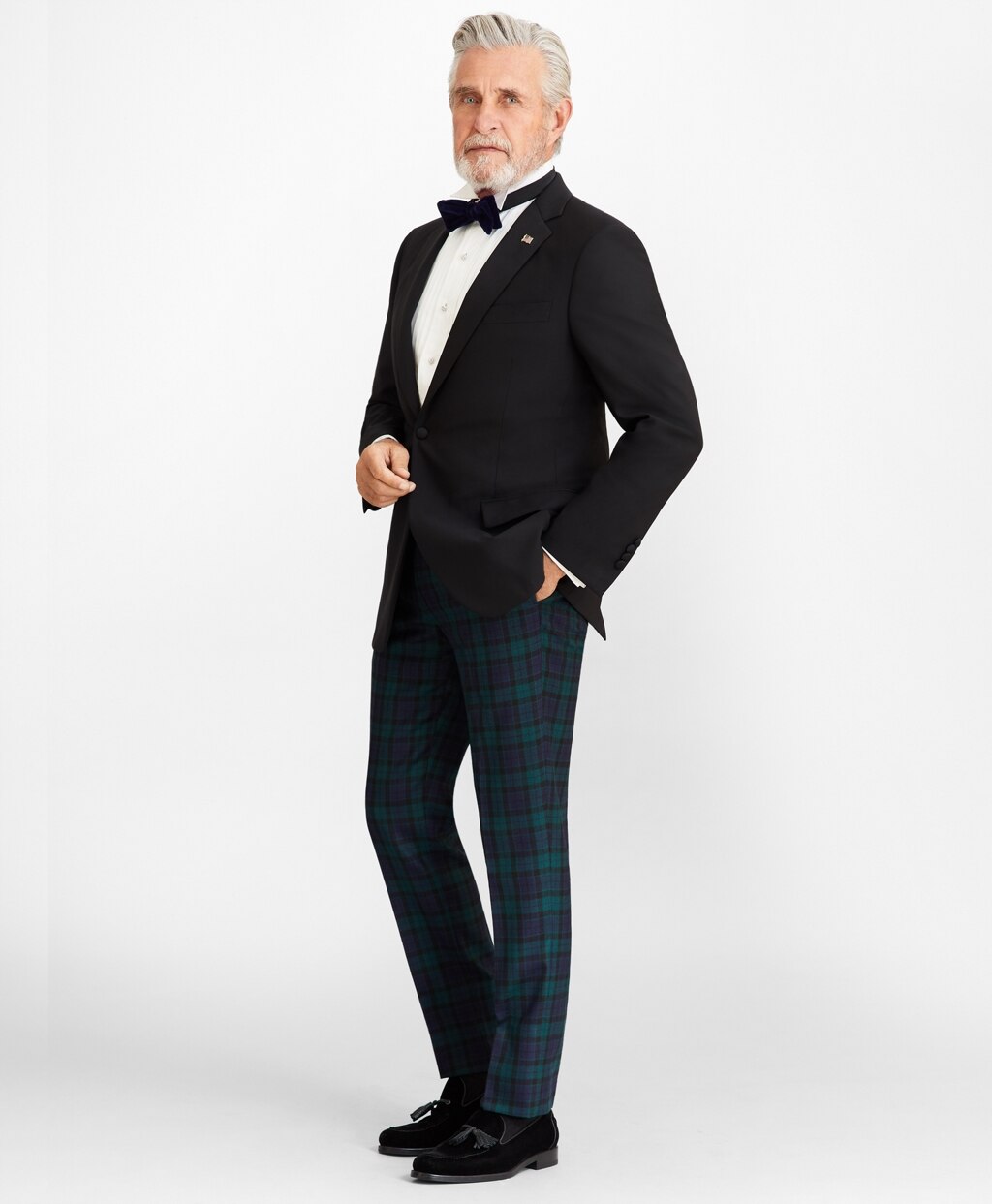Madison Fit Black Watch Wool Trousers