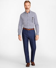 Madison Fit Herringbone Linen Trousers