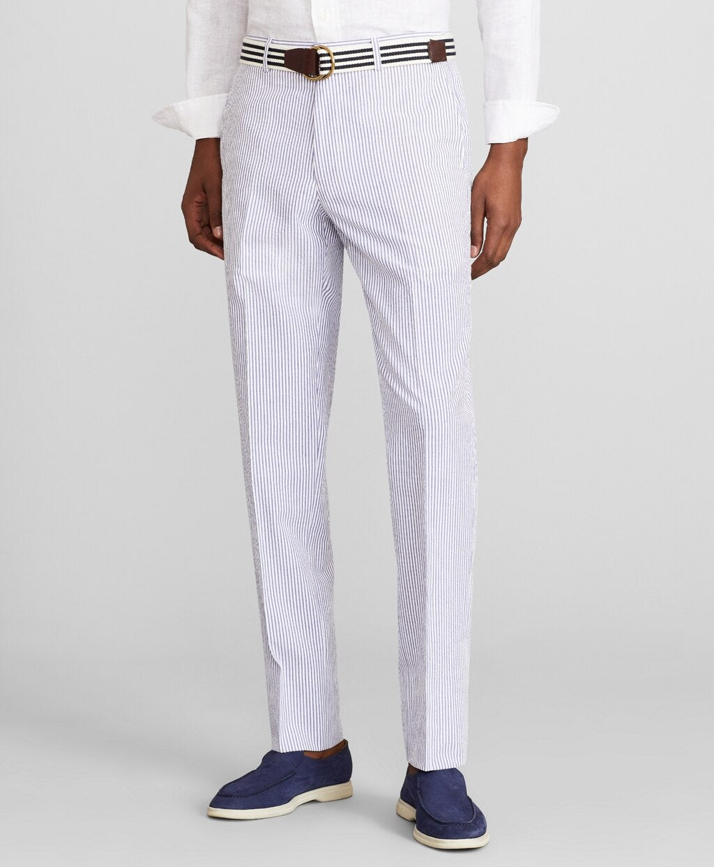 Milano Fit Stripe Seersucker Trousers