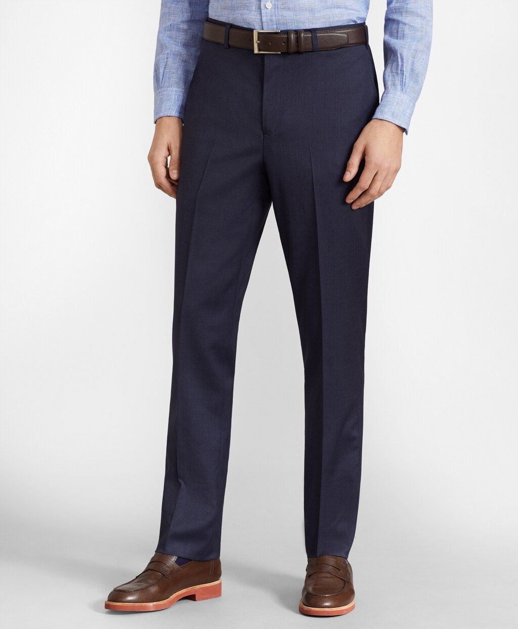 BrooksFlex™ Milano-Fit Wool Trousers, Unfinished Hem