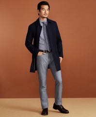 Golden Fleece® Five-Pocket Stretch Cotton-Linen Trousers