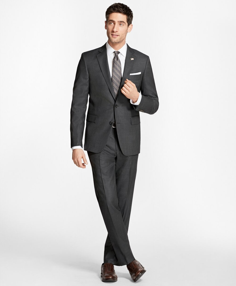 Regent Fit Saxxon™ Wool Slim Stripe 1818 Suit