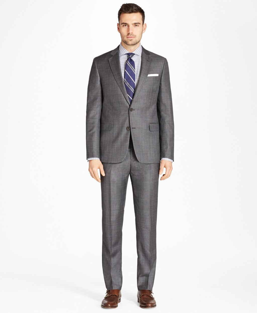 Regent Fit Plaid 1818 Suit