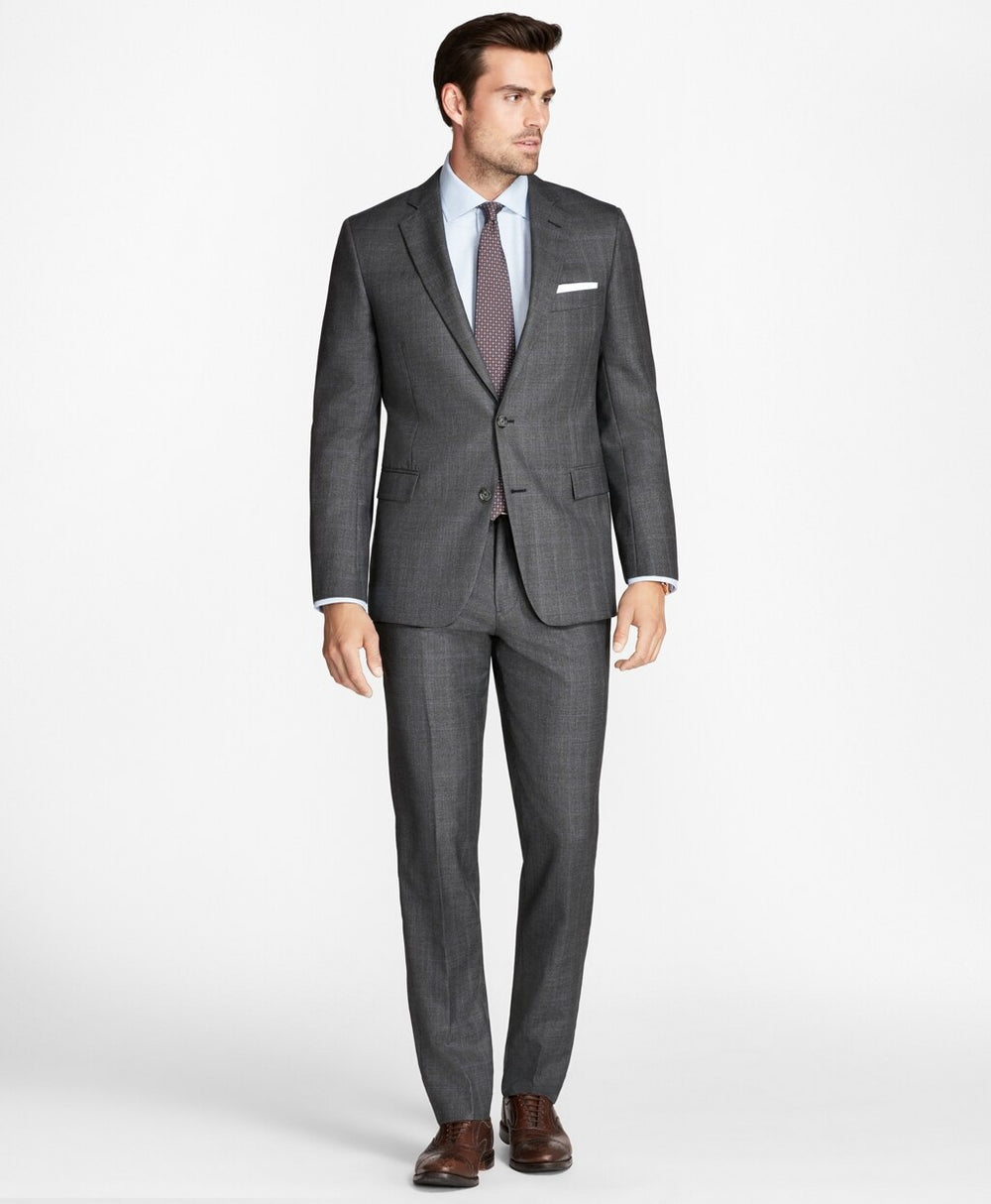 Regent Fit Open Plaid 1818 Suit