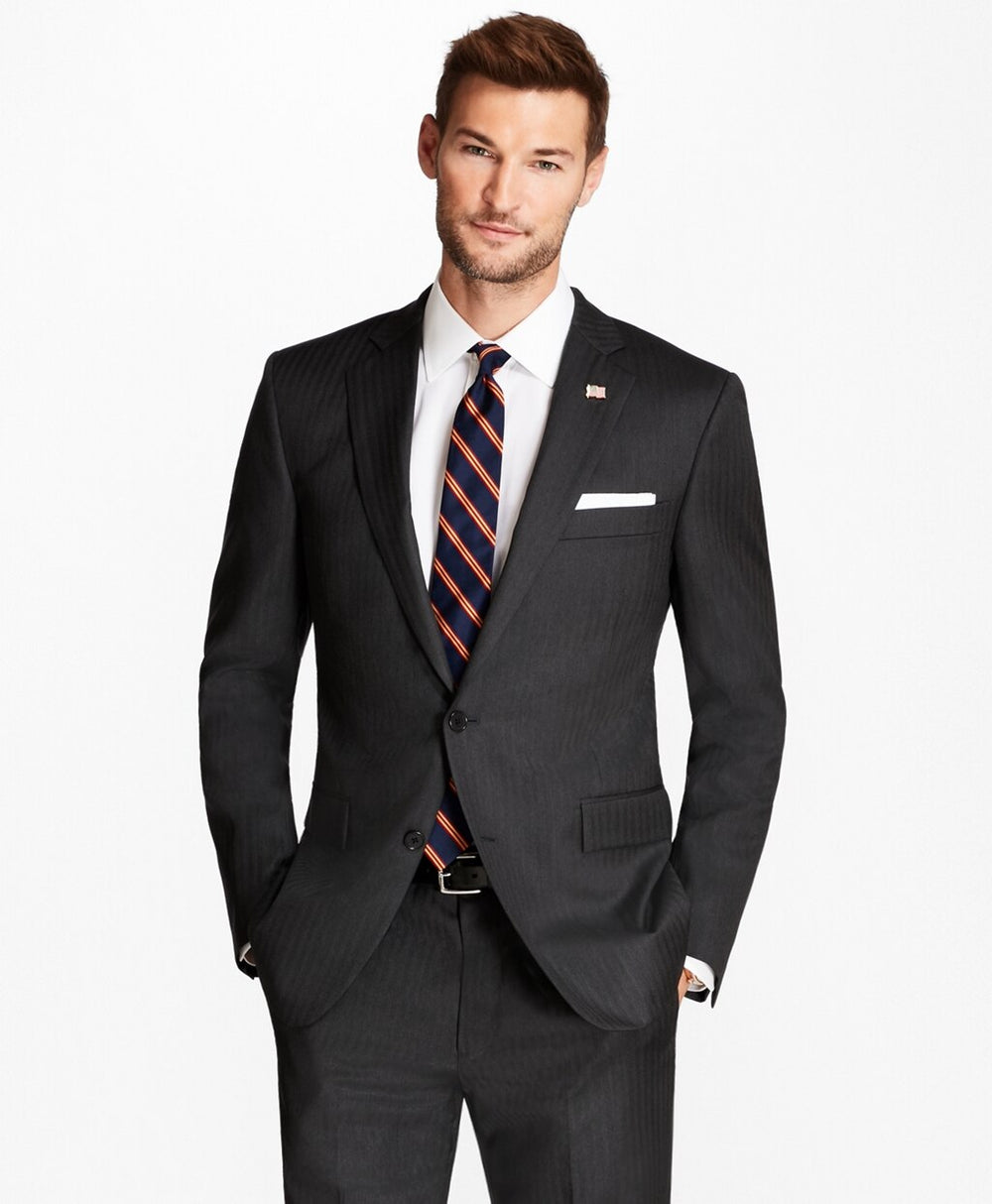 Regent Fit Grey Herringbone 1818 Suit