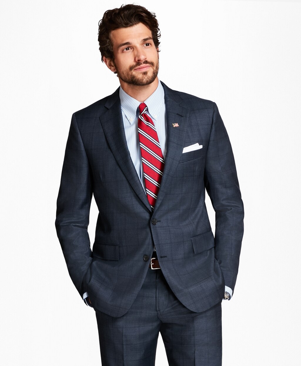 Regent Fit Plaid 1818 Suit
