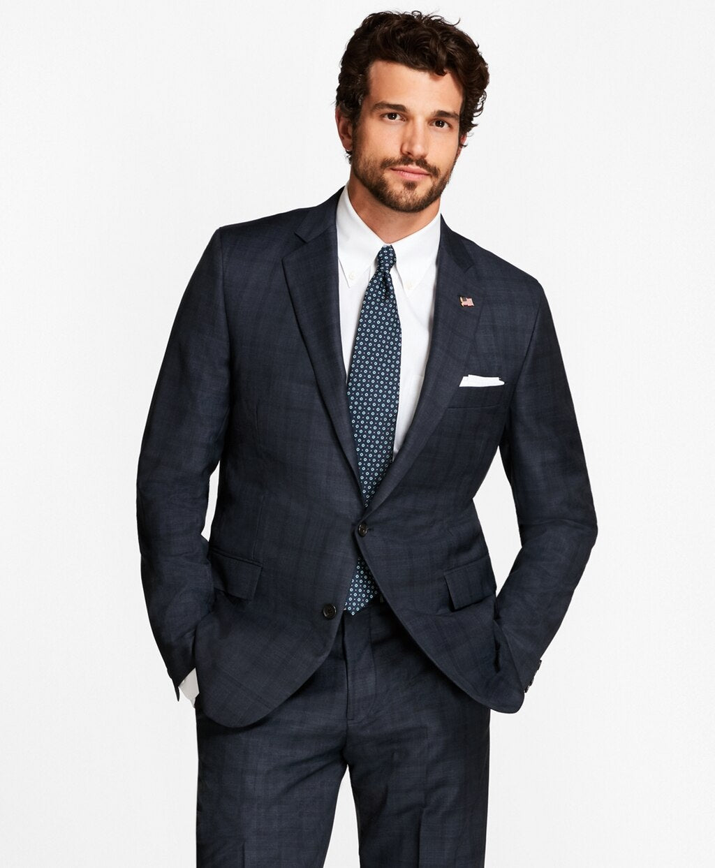 Golden Fleece® Regent Fit  Windowpane Suit