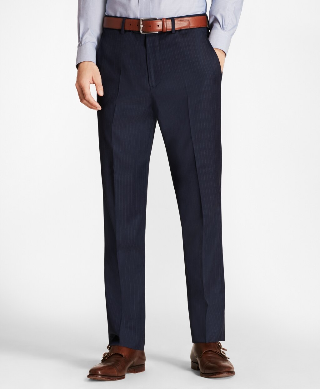Regent Fit Saxxon™ Wool Bead Stripe 1818 Suit