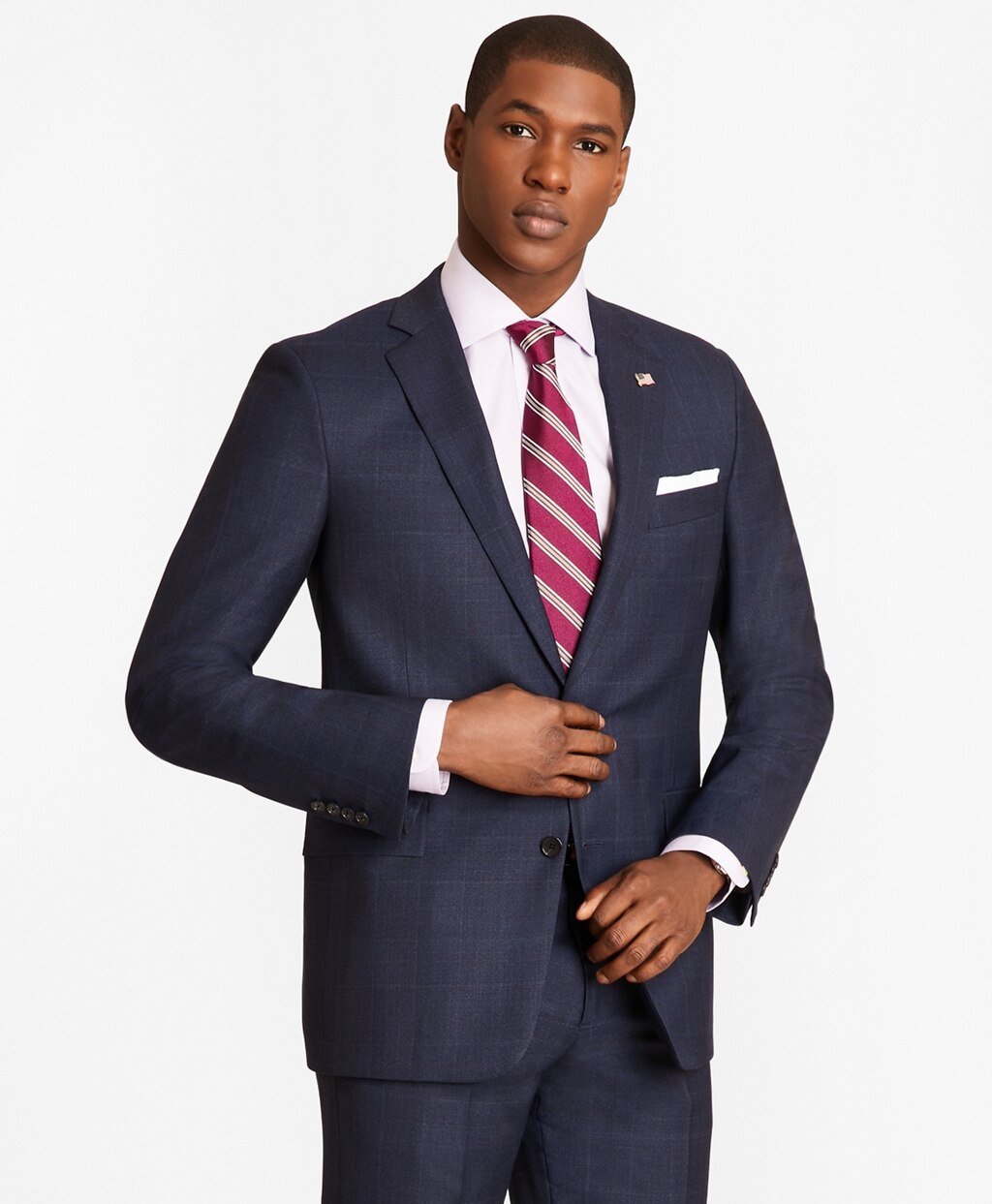 Regent Fit Blue Windowpane 1818 Suit