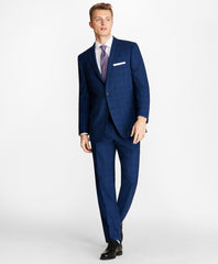 Regent Fit Saxxon™ Wool Three-Button Plaid 1818 Suit
