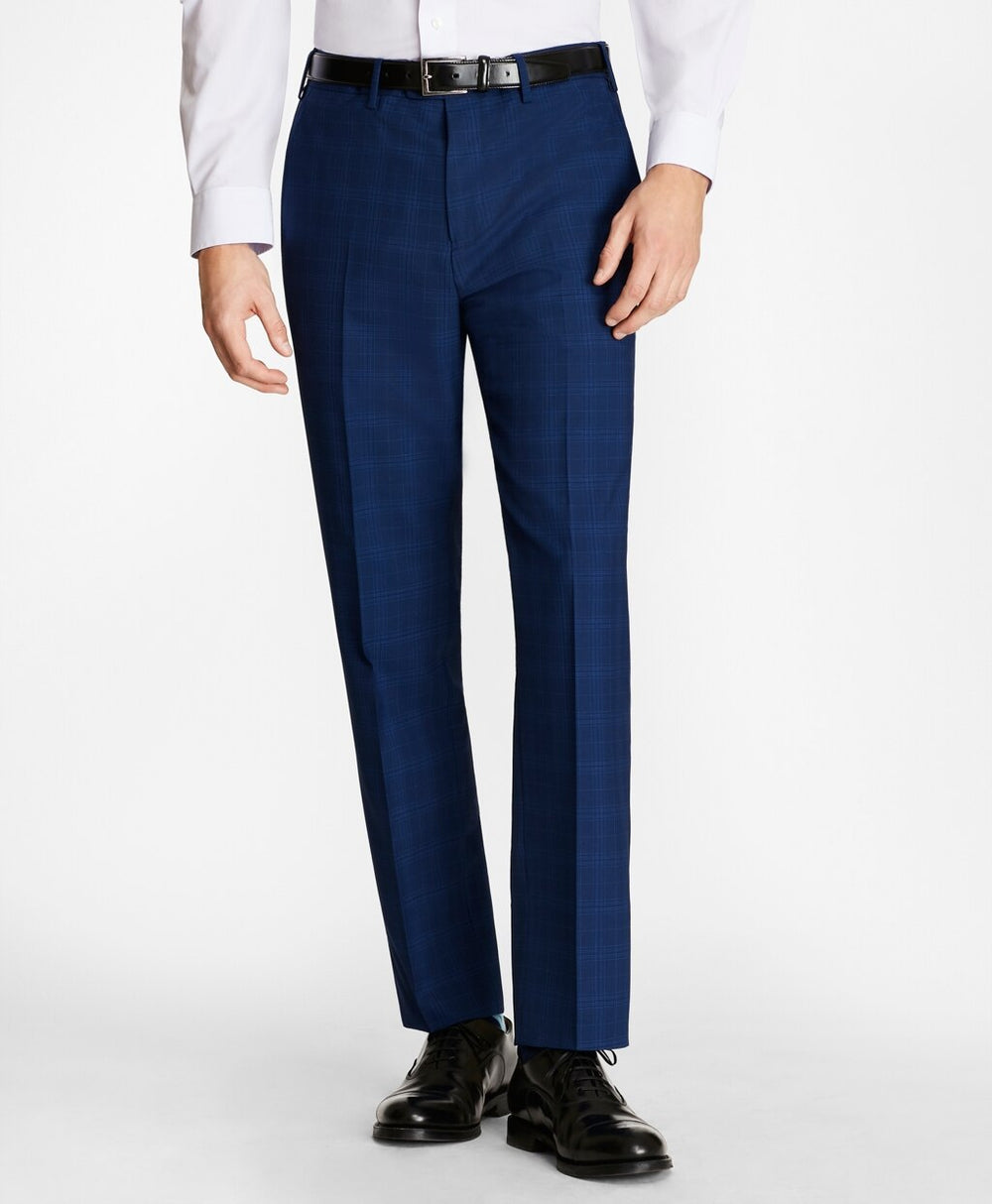 Regent Fit Saxxon™ Wool Three-Button Plaid 1818 Suit
