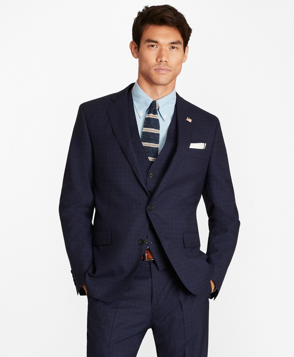 Regent Fit Check Three-Piece 1818 Suit
