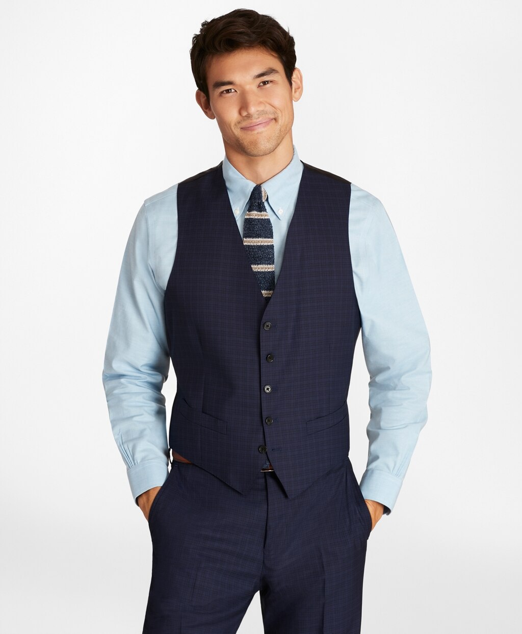 Regent Fit Check Three-Piece 1818 Suit