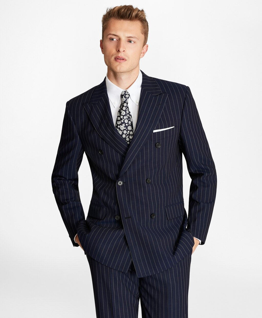 Regent Fit Double-Breasted Pinstripe 1818 Suit