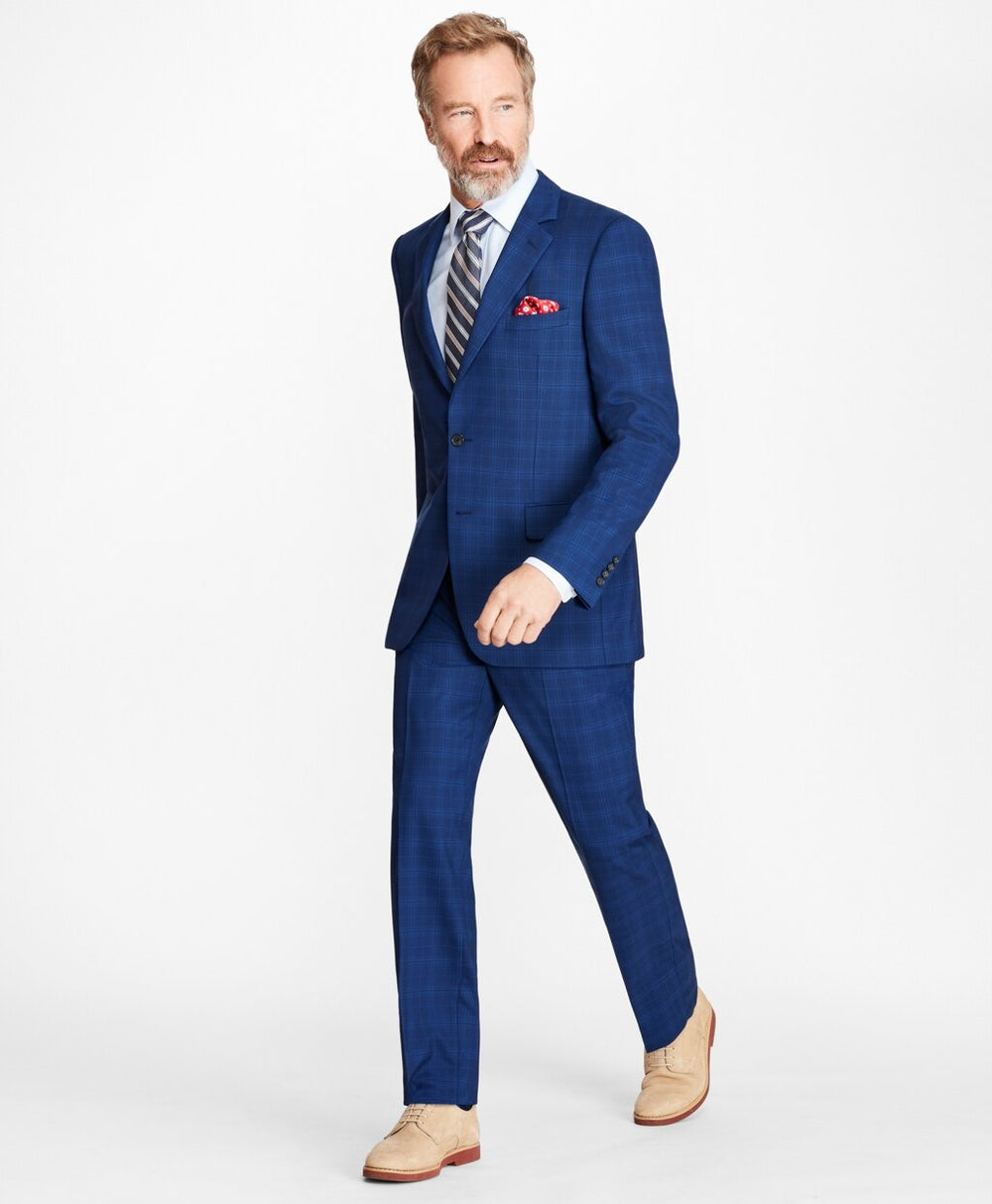 Madison Fit Saxxon™ Wool Plaid 1818 Suit