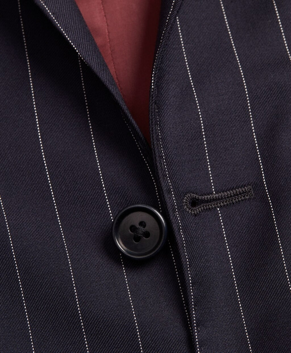 BrooksGate™ Regent-Fit Bead-Stripe Twill Suit Jacket
