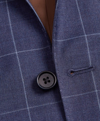 BrooksGate™ Regent-Fit Windowpane Wool Twill Suit Jacket