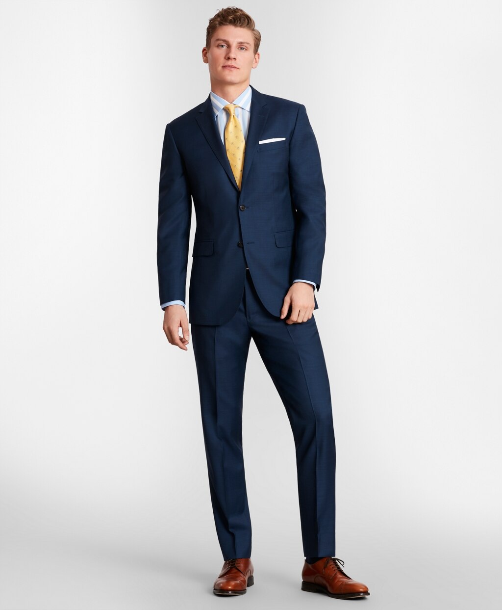 BrooksGate™ Milano-Fit Wool Twill Suit Pants