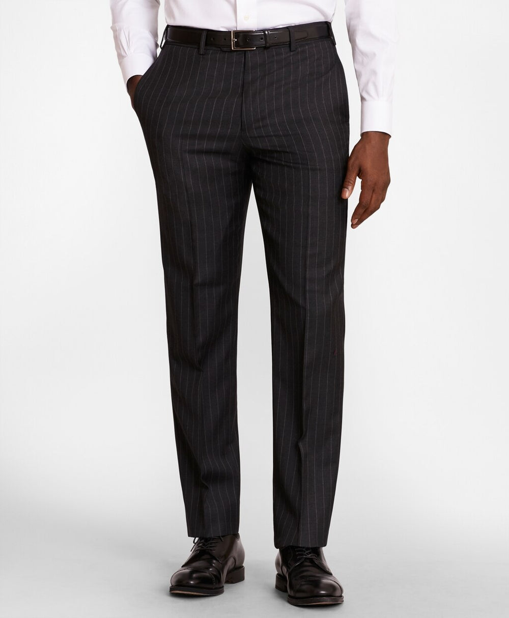 BrooksGate™ Regent-Fit Striped Wool Twill Suit Pants