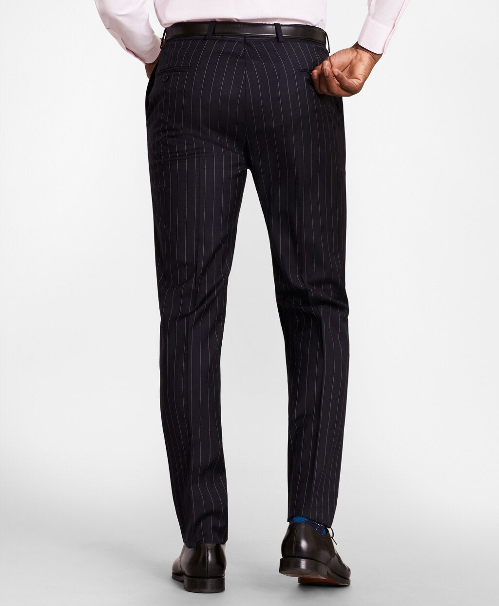 BrooksGate™ Regent-Fit Bead-Stripe Wool Twill Suit Pants