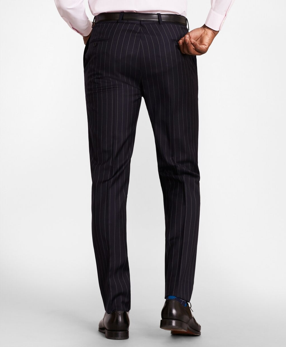 BrooksGate™ Regent-Fit Bead-Stripe Wool Twill Suit Pants