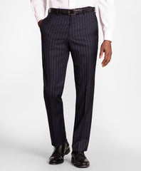 BrooksGate™ Regent-Fit Bead-Stripe Wool Twill Suit Pants