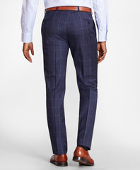 BrooksGate™ Regent-Fit Windowpane Wool Twill Suit Pants
