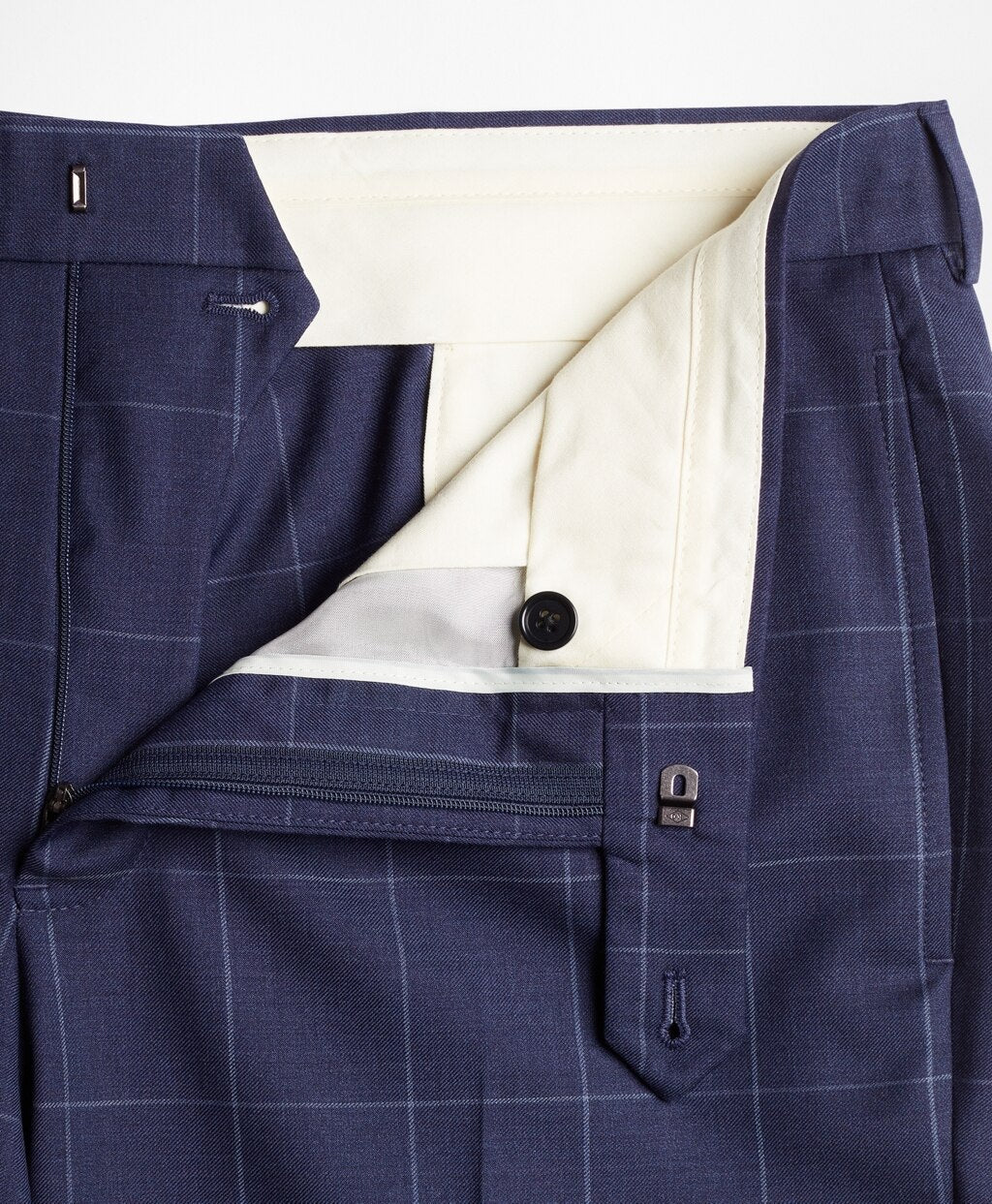 BrooksGate™ Regent-Fit Windowpane Wool Twill Suit Pants