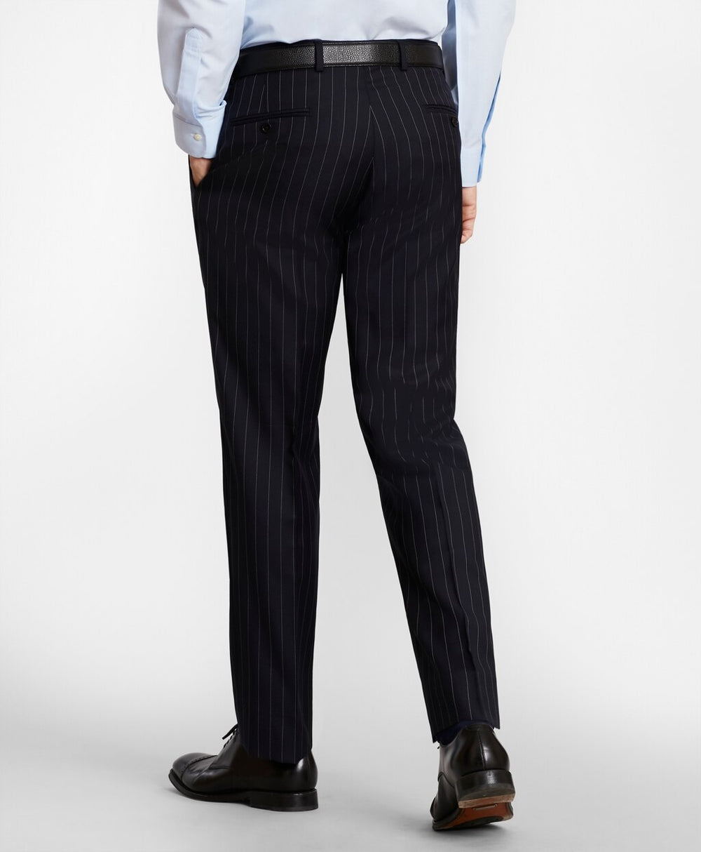 BrooksGate™ Milano-Fit Bead-Stripe Wool Twill Suit Pants