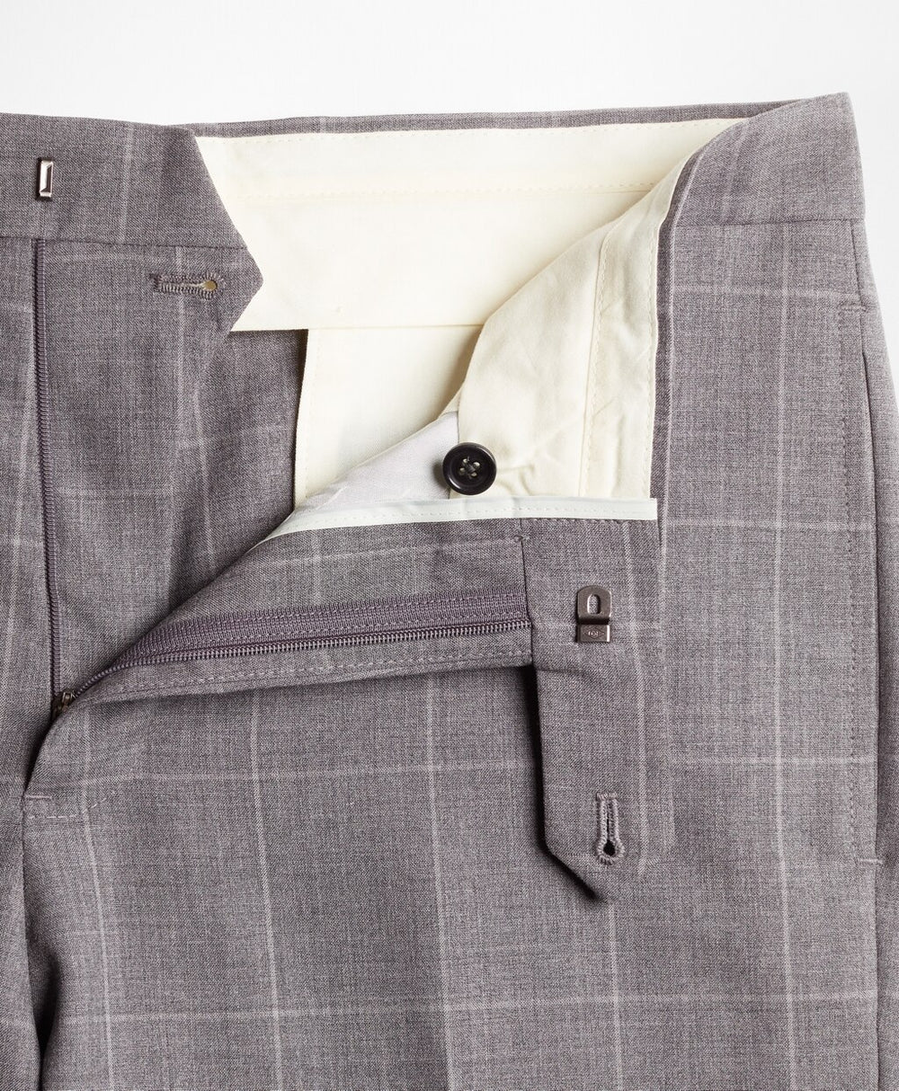 BrooksGate™ Regent-Fit Windowpane Wool Suit Pants