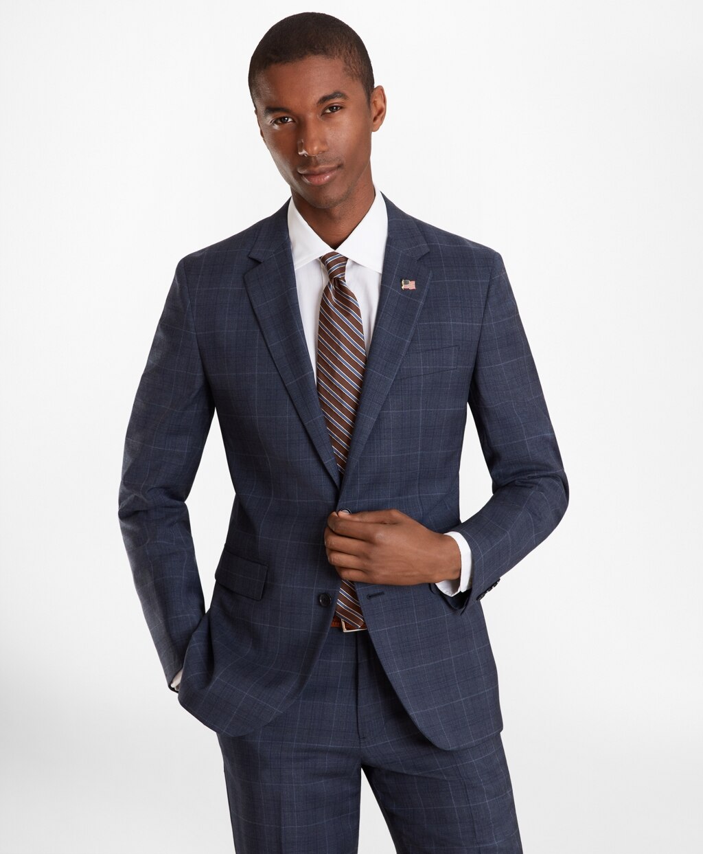 Milano Fit Plaid 1818 Suit