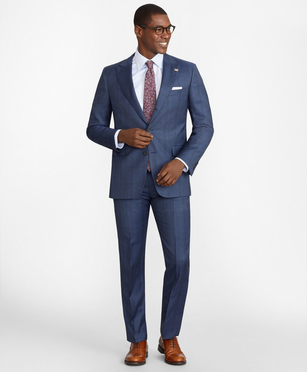 Regent Fit Three-Button Plaid 1818 Suit