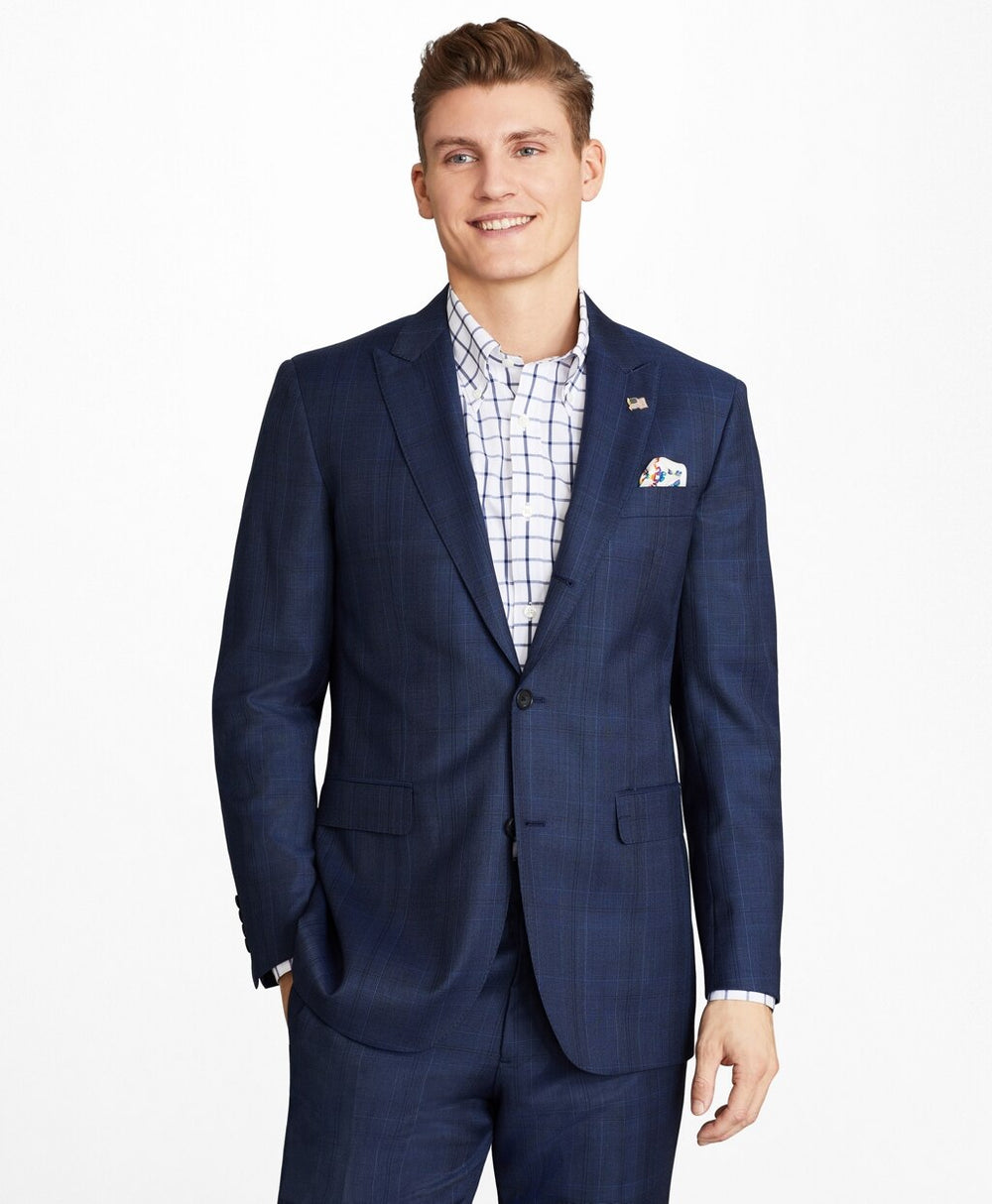 Milano Fit Three-Button Plaid 1818 Suit