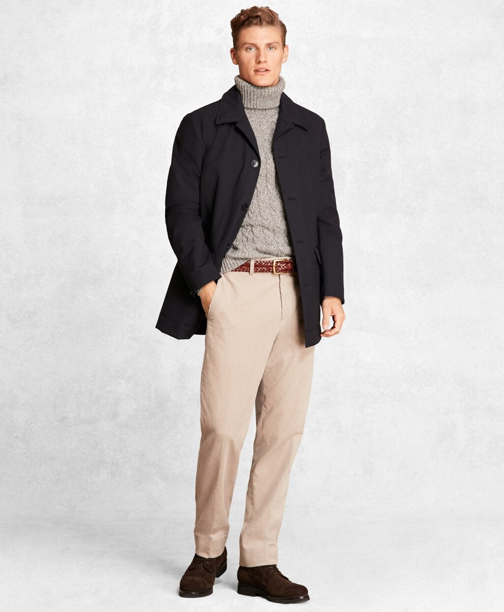 Golden Fleece® Wool Tech Short Trench Coat