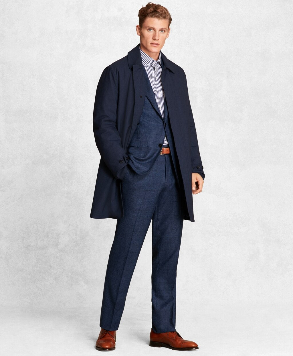 Golden Fleece® BrooksTech™ Wool-Blend Trench Coat