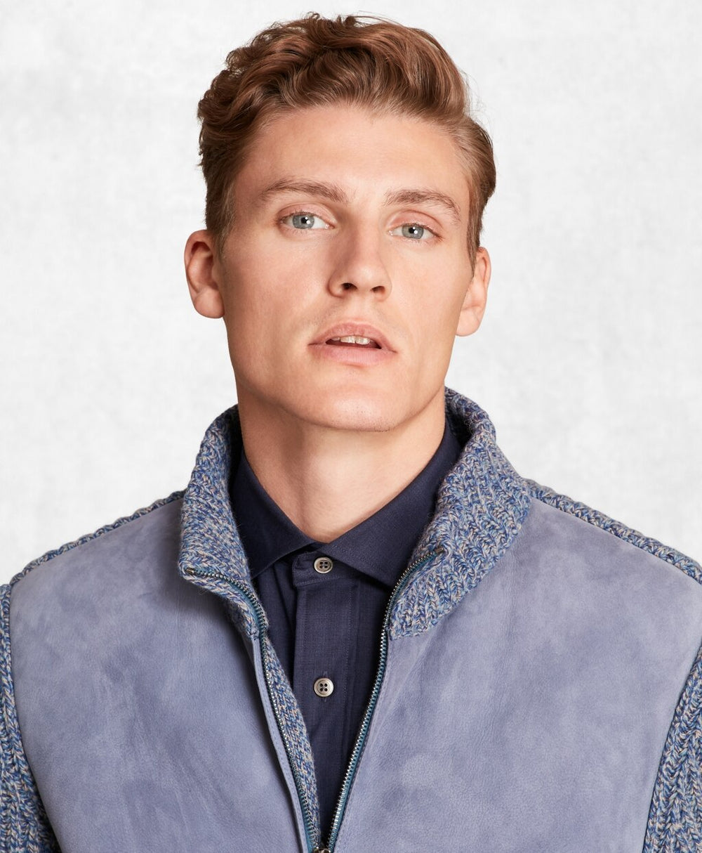 Golden Fleece® Shearling Zip-Up Cardigan Jacket