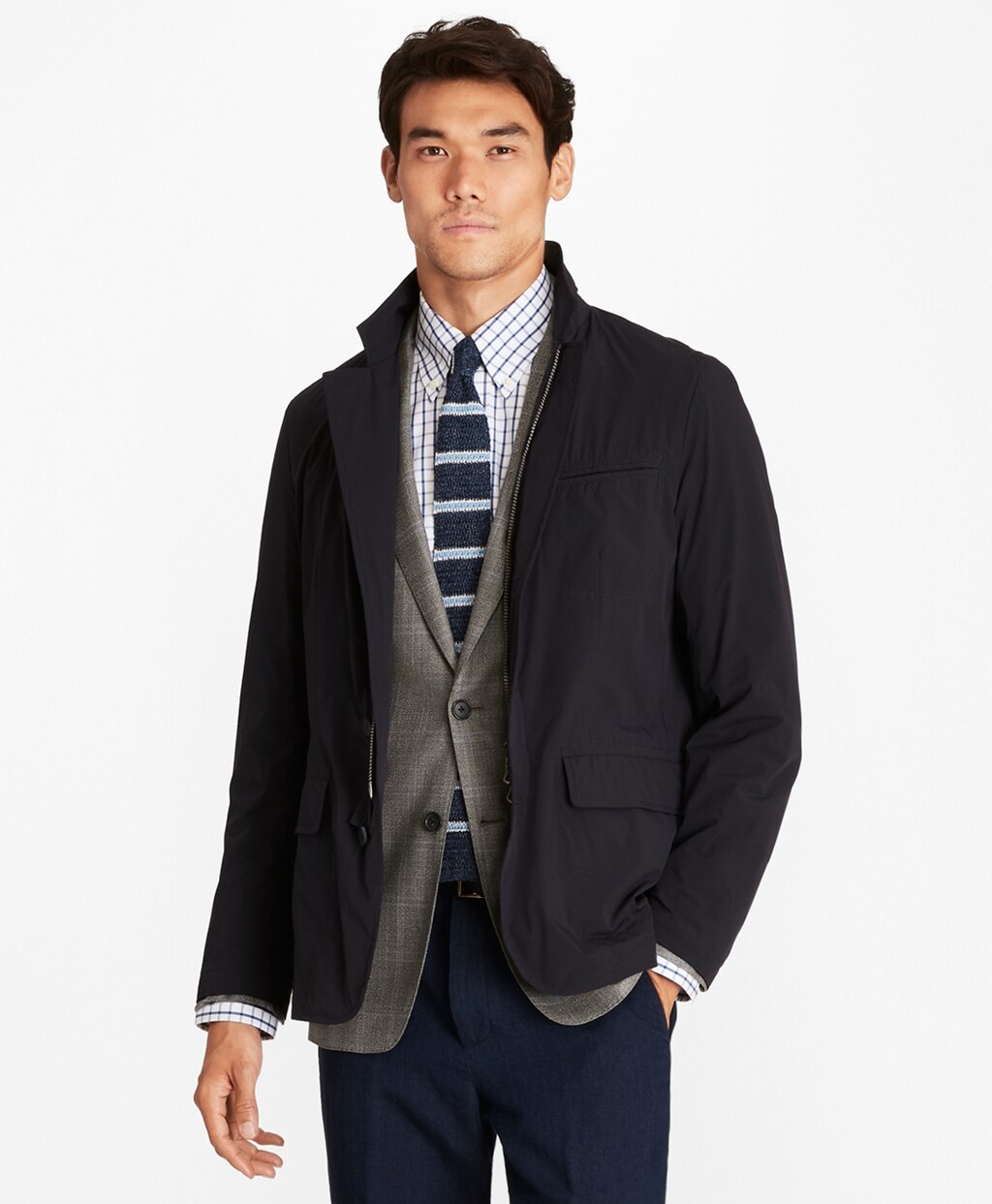 Water-Repellent Stretch Hybrid Jacket