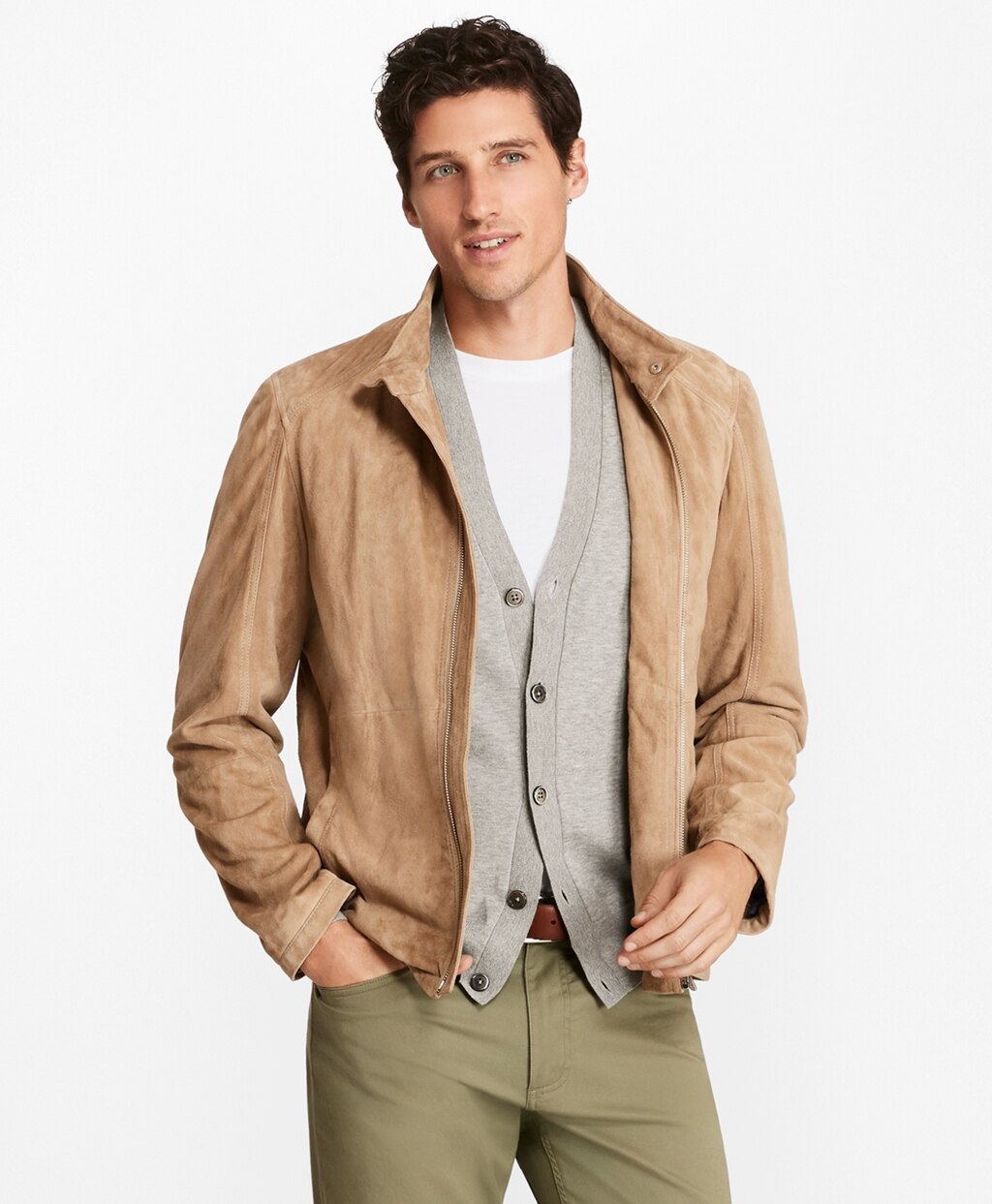 Suede Bomber Jacket