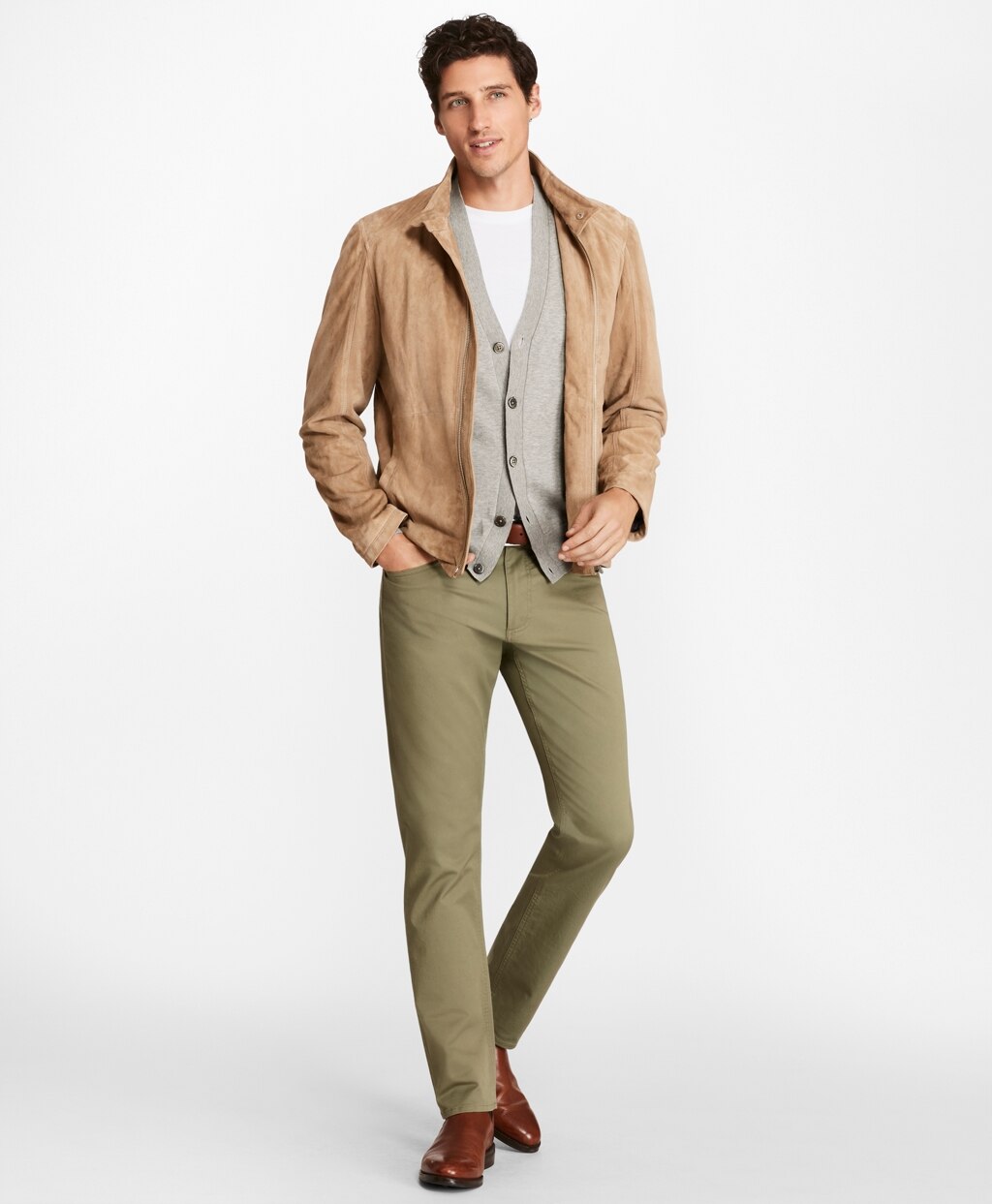 Suede Bomber Jacket