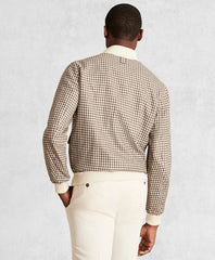 Golden Fleece® Wool Linen Houndstooth Bomber Jacket