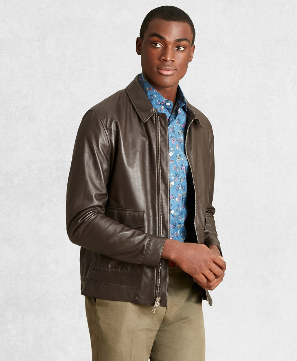 Golden Fleece® Leather Bomber Jacket