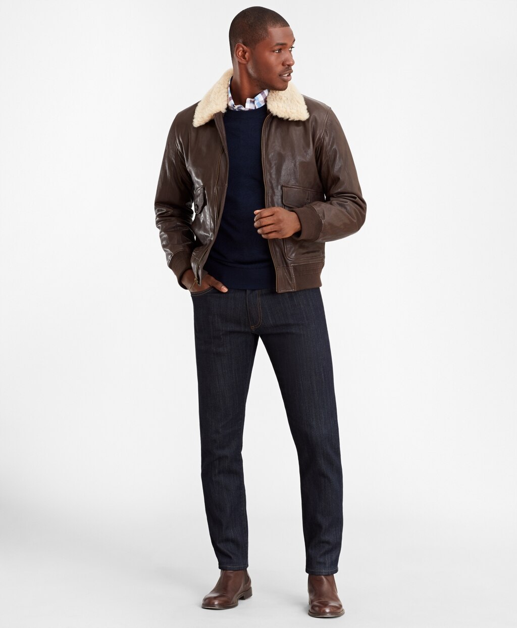 Leather Aviator Jacket